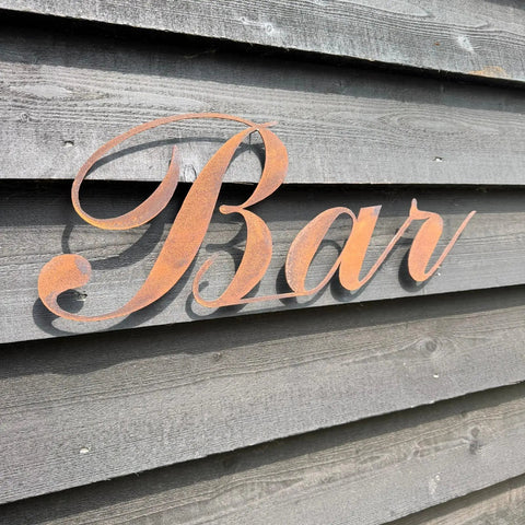 Rustic Bar Sign for Home & Garden