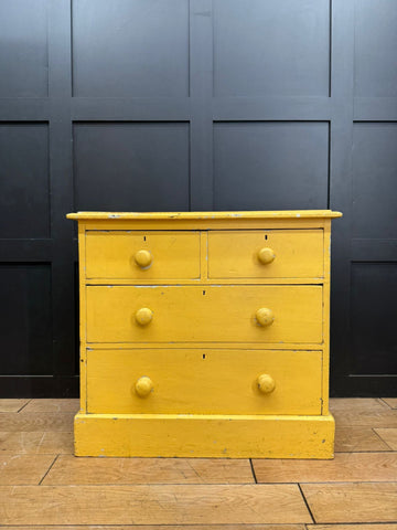 Antique Yellow Pine Chest of Drawers  – Farmhouse Bedroom Storage -Sink Stand