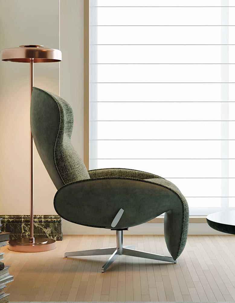 Abt Swivel Lounge Chair With Recliner, Linen