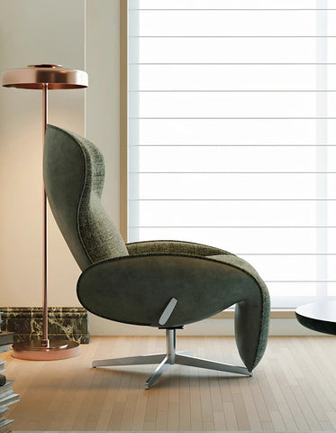 Abt Swivel Lounge Chair With Recliner, Linen