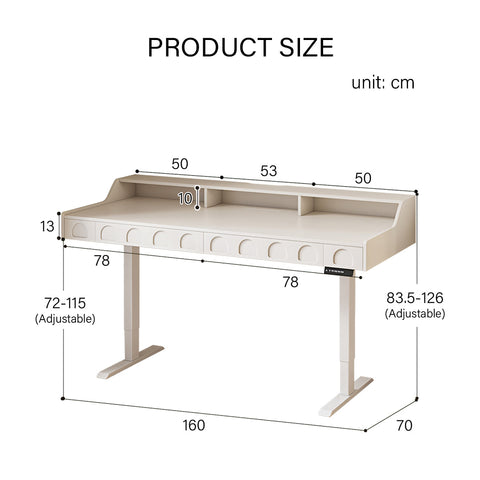 Freya Smart Standing Office Desk, Up And Down, Electric Height Adjustable