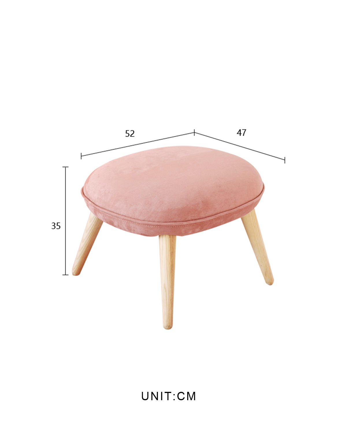 Blanche Velvet Dressing Table Stool