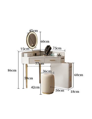 Raija Dressing Table, With USB Charger