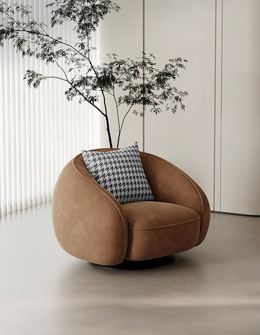 Abreu Swivel Accent Chair, Round Armchair