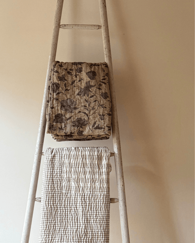 Antique Decorative Ladder in Chippy White Paint