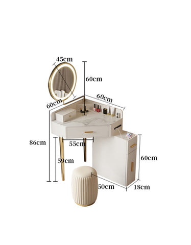 Raija Dressing Table, With USB Charger