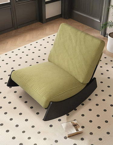 Valdez Rocking Lounge Chair, Corduroy & Wood