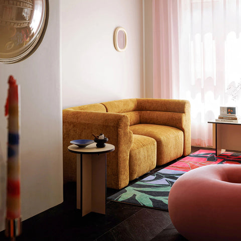 Bae Three Seater Corner Sofa, Modular Sofa, Velvet