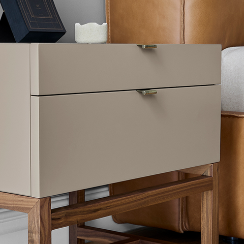 Eurydice Bedside Table, Retro Style