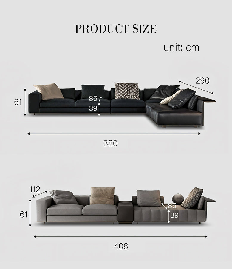 Yamamoto Three Seater, Four Seater, Four Seater Corner Sofa, Real Leather