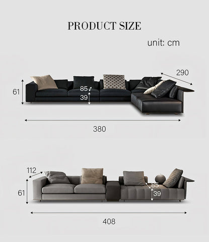 Yamamoto Three Seater, Four Seater, Four Seater Corner Sofa, Real Leather