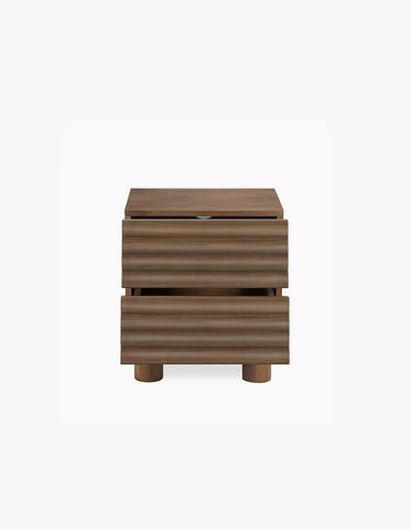 Clancy 2 Drawer Bedside Table, Wood