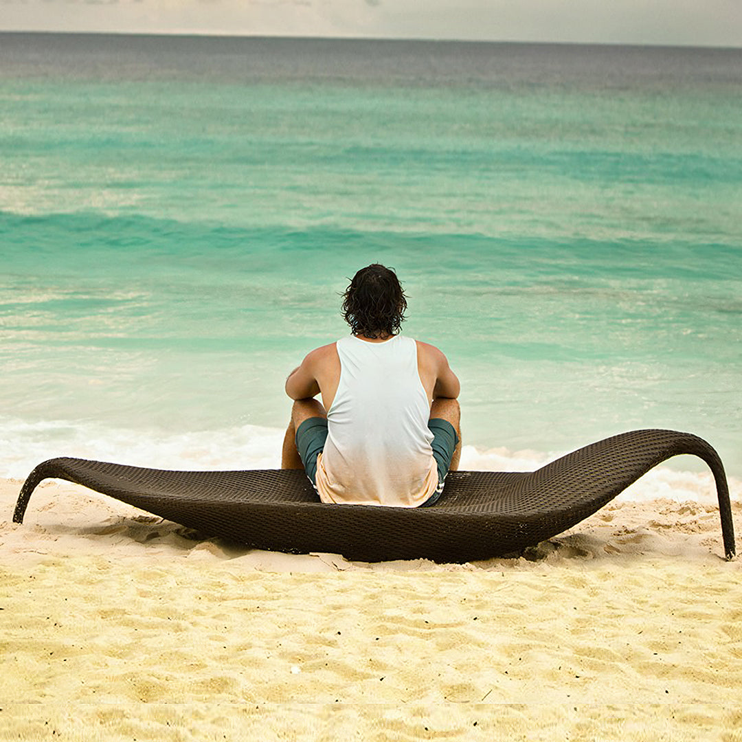 Escobar Garden Outdoor Sun Lounger, Rattan