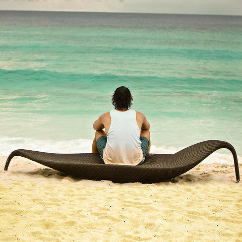 Escobar Garden Outdoor Sun Lounger, Rattan