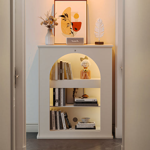 Slimline Console Table With LED Light And Fake Fireplace