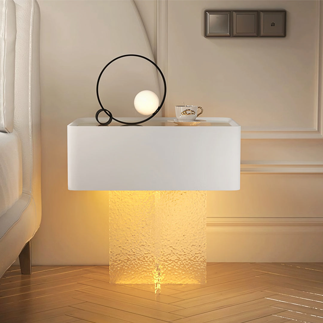 Gibbons Bedside Table With Storage & Light Strip