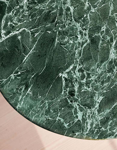 Murcell Oval Dining Table, Lara Green Marble