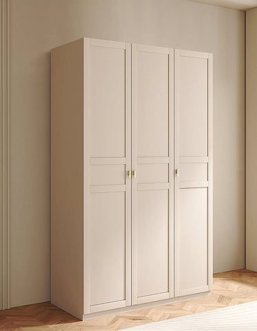 Andersson Tall Wooden Wardrobe, Cream