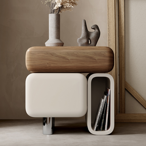 Violeta Modern Bedside Table, Solid Wood