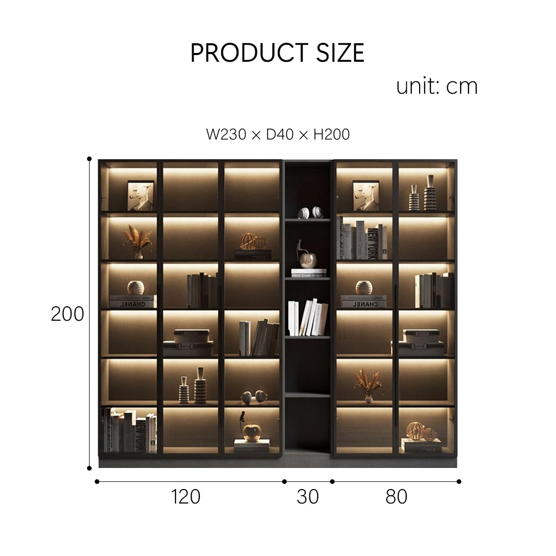 Kauffman Wine Storage With Glass Doors, Display Cabinet