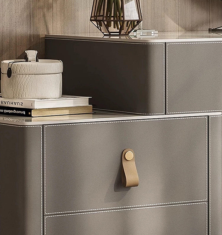 Sanchez Dressing Table, Vanity Table With LED Mirror, Grey