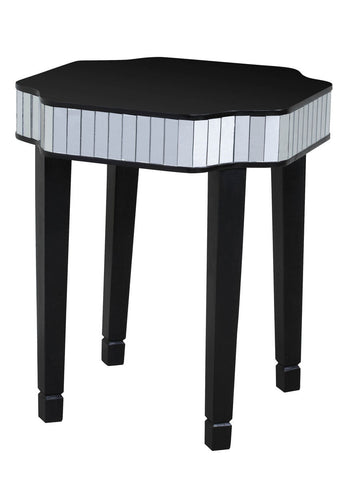 Clavier Black and Mirror Side Table