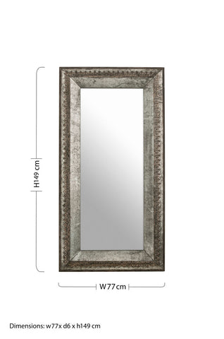 Elementary Antique Grey Wall Mirror