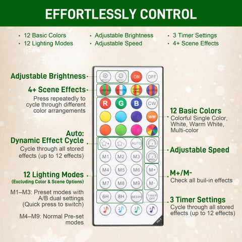 HOMCOM 6ft Artificial Pine LED Christmas Tree, with Remote