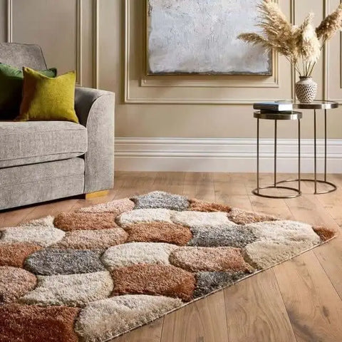 3D Carved Rug Geometric Design - Rugs