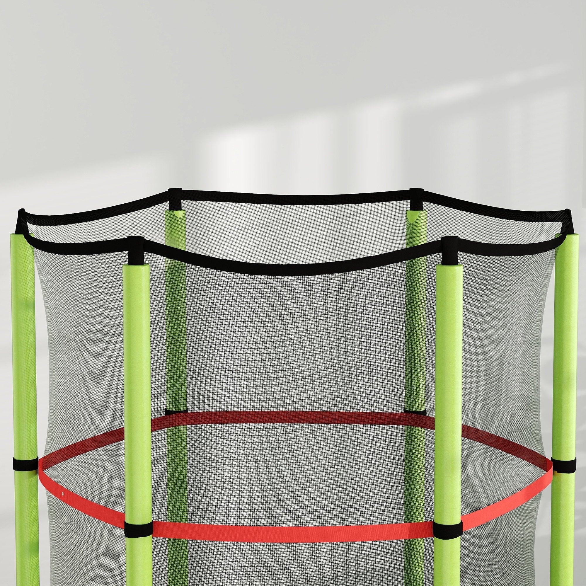HOMCOM Kids Trampoline, with Enclosure Net, Steel Frame, for Ages 3-6 Years - Green