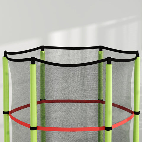 HOMCOM Kids Trampoline, with Enclosure Net, Steel Frame, for Ages 3-6 Years - Green