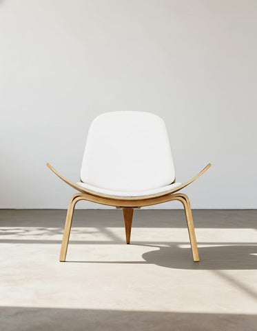 Hans Wegner CH07 Shell Chair, White & Oak