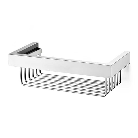 Zack Linea Shower Basket | Polished Stainless Steel Premium Bathroom Storage