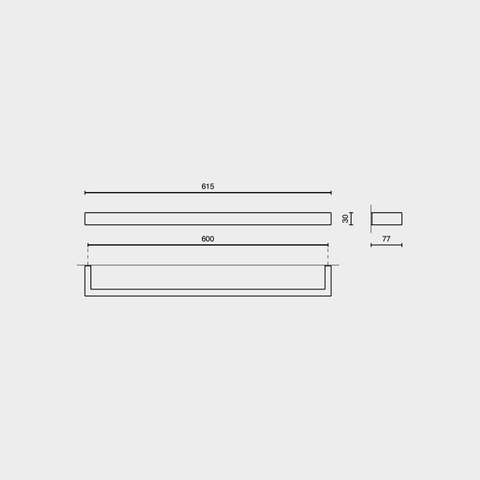 Zack Linea Premium Polished Stainless Steel 61.5 cm Towel Rail - German Engineering Excellence