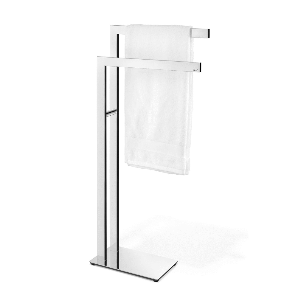 Zack Linea Polished Stainless Steel Towel Stand 120 cm - Premium Bathroom Luxury