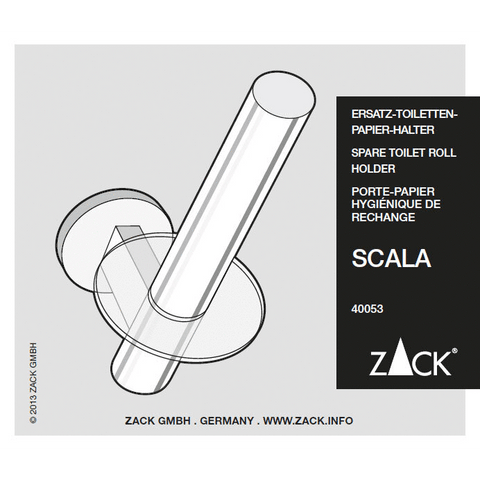 Zack Scala Polished Stainless Steel Spare Toilet Roll Holder - Premium Bathroom Organisation