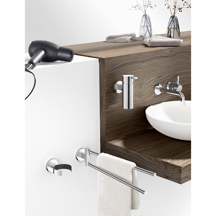 Zack Scala Polished Stainless Steel Hairdryer Holder - Premium Bathroom Organisation