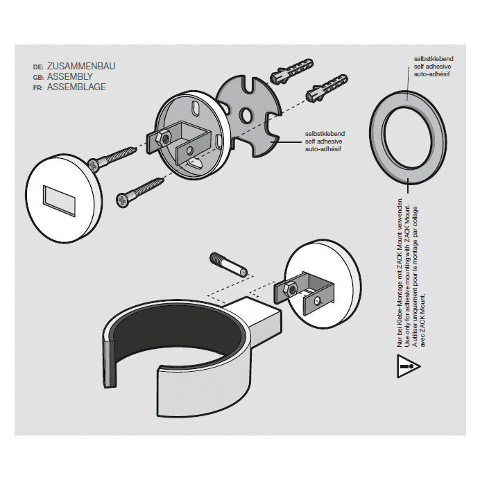 Zack Scala Polished Stainless Steel Hairdryer Holder - Premium Bathroom Organisation