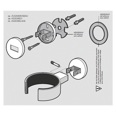 Zack Scala Polished Stainless Steel Hairdryer Holder - Premium Bathroom Organisation