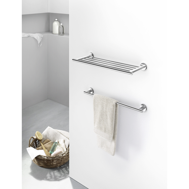 Zack Scala Polished Stainless Steel 66 cm Towel Rail - Premium Bathroom Luxury