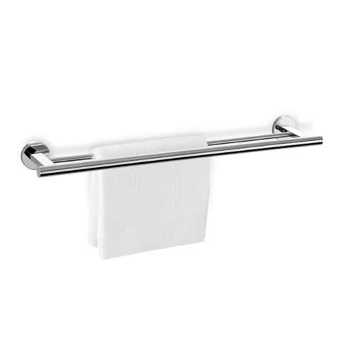 Zack Scala Polished Stainless Steel Double Towel Rail - Premium Bathroom Organisation