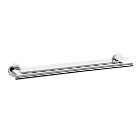 Zack Scala Polished Stainless Steel Double Towel Rail - Premium Bathroom Organisation