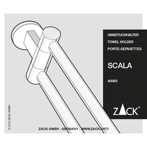 Zack Scala Polished Stainless Steel Swivelling Towel Rail - Premium Rotating Luxury