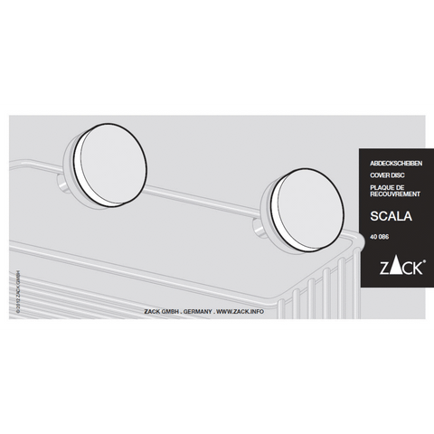 Zack Scala Premium Polished Stainless Steel Glass Mounting Cover Discs - Professional Installation Hardware