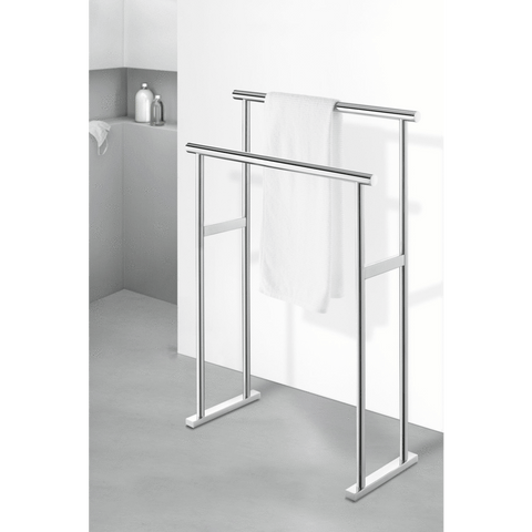 Zack Scala Polished Stainless Steel Towel Stand 40087
