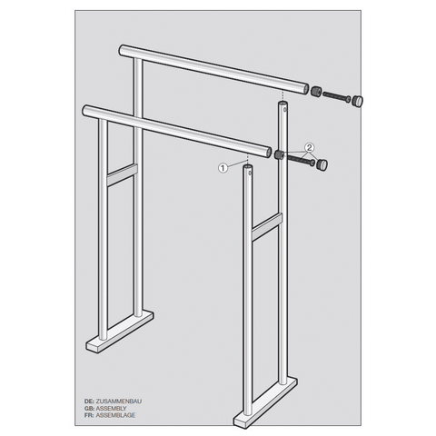Zack Scala Polished Stainless Steel Towel Stand 40087