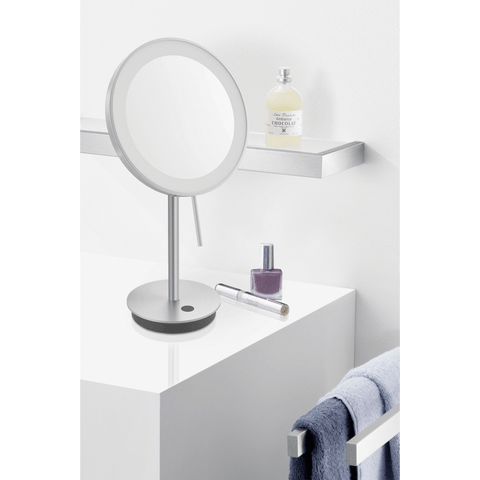 Zack Alona LED Cosmetic Mirror with 5x Magnification | Brushed Stainless Steel