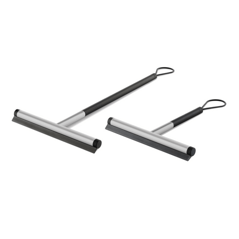 Zack Jaz Brushed Stainless Steel Short Handle Squeegee 40326