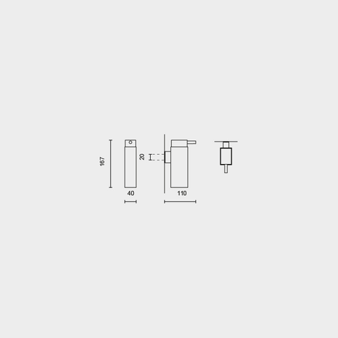 Zack Linea Polished Stainless Steel 16.7 cm Wall Soap Dispenser 40337