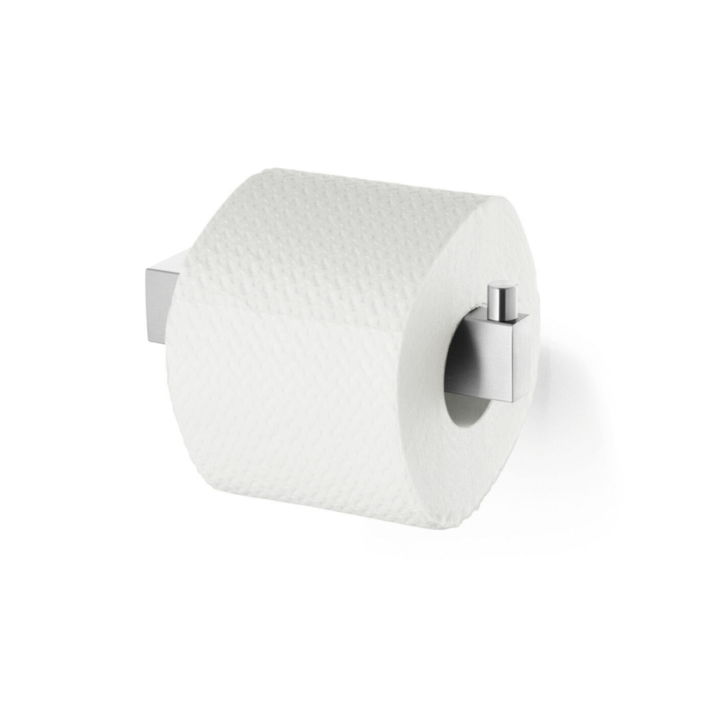 Zack Linea Brushed Stainless Steel Toilet Roll Holder - Premium German Design